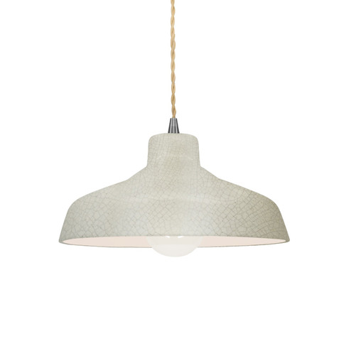 Radiance One Light Pendant in White Crackle (102|CER6260CRKNCKLBEIGTWST)