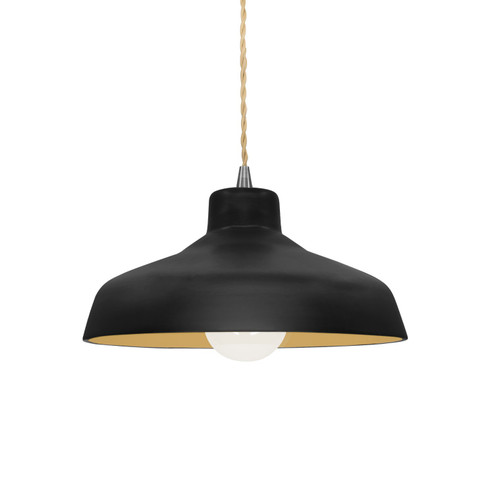Radiance One Light Pendant in Carbon Matte Black w/ Champagne Gold (102|CER6260CBGDNCKLBEIGTWST)