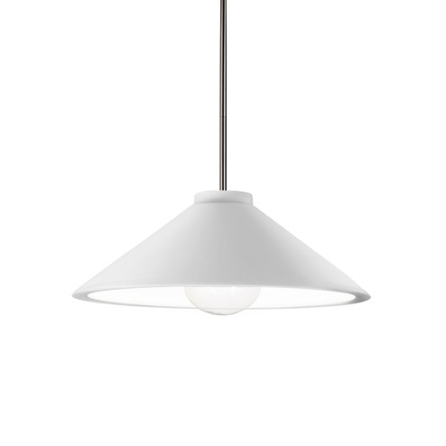 Radiance LED Pendant in Gloss White (outside and inside of fixture) (102|CER6240WTWTMBLKBEIGTWSTLED1700)