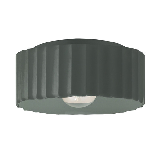 Radiance One Light Outdoor Flush Mount in Pewter Green (102|CER6187WPWGN)