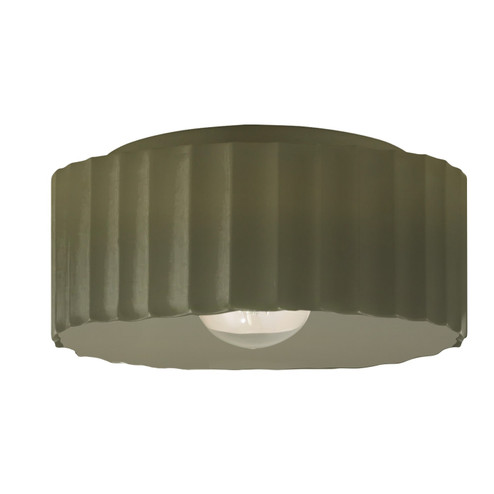 Radiance One Light Outdoor Flush Mount in Matte Green (102|CER6187WMGRN)