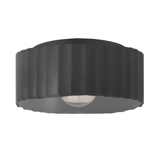 Radiance One Light Outdoor Flush Mount in Carbon - Matte Black (102|CER6187WCRB)