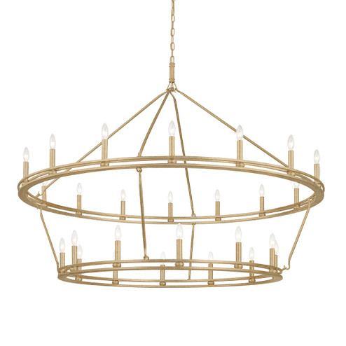 Sutton 28 Light Chandelier in Champagne Leaf (67|F6245CPL)