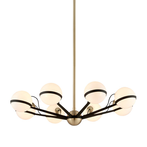 Ace Eight Light Chandelier in Textured Bronze Brushed Brass (67|F5304TBZBBA)