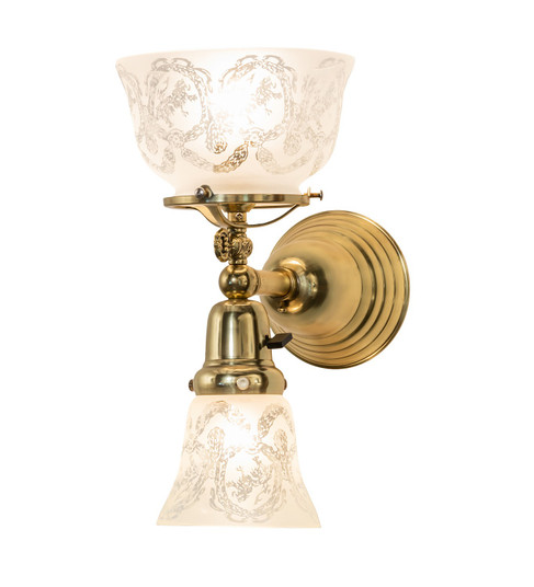 Gas & Electric Two Light Wall Sconce in Polished Brass (57|272416)