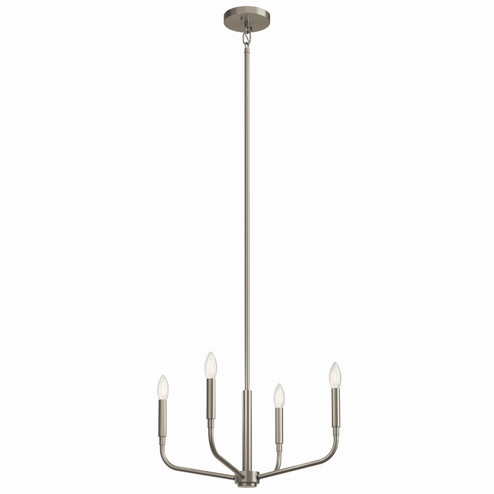 Madden Four Light Chandelier/Semi Flush Mount in Brushed Nickel (12|52716NI)