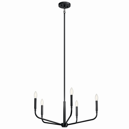 Madden Five Light Chandelier in Black (12|52717BK)