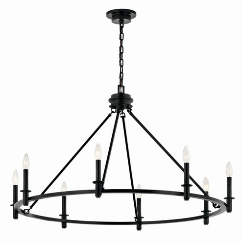 Carrick Eight Light Chandelier in Black (12|52706BK)