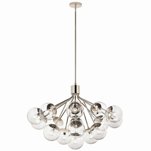 Silvarious 16 Light Chandelier Convertible in Polished Nickel (12|52702PNCLR)