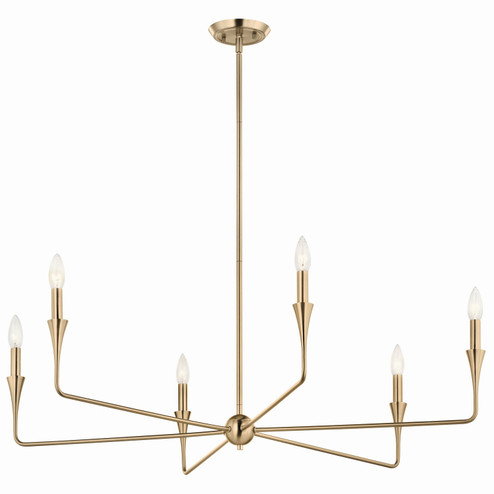 Alvaro Six Light Chandelier in Champagne Bronze (12|52690CPZ)