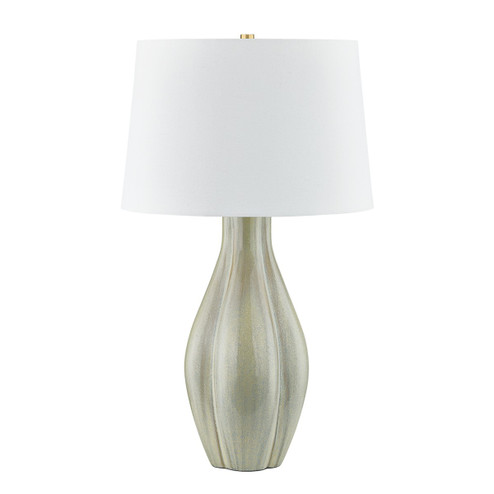 Galloway One Light Table Lamp in Aged Brass/Ceramic Coastal Green (70|L7231AGBC02)
