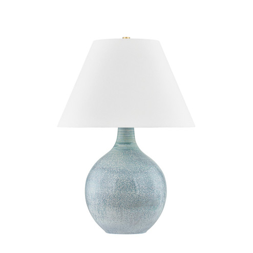 Kearny One Light Table Lamp in Aged Brass/Ceramic Reactive Seaglass (70|L6227AGBC04)