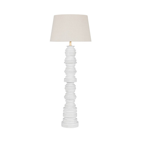 Wayzata One Light Floor Lamp in Aged Brass/ Ceramic Gloss Ivory (70|L3665AGBCGI)