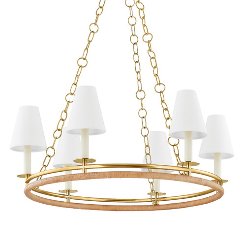 Swanton Six Light Chandelier in Aged Brass (70|4406AGB)