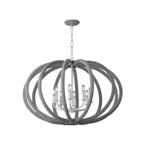 Lewiston Six Light Chandelier in White Plaster (70|1208WP)