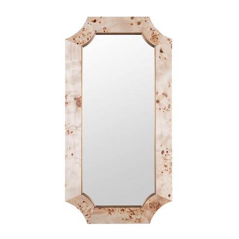 Farra Wall Mirror in Poplar Burl/Weathered Brass (137|449MI28B)