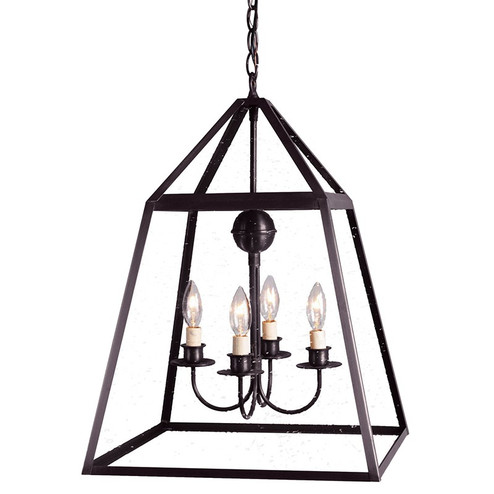 Foyer Four Light Hanging Lantern in Dark Brass (196|9732DBLT904CSG)