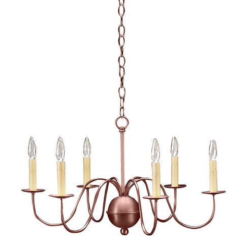 Chandelier Six Light Chandelier in Antique Copper (196|969ACLT6)
