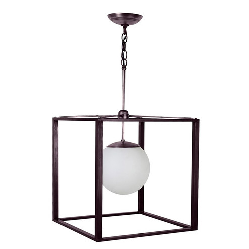 Pendant One Light Hanging Lantern in Dark Brass (196|6892XDBMED)