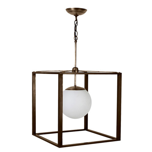 Pendant One Light Hanging Lantern in Dark Antique Brass (196|6892XDABMED)