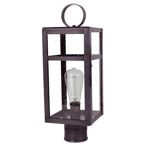 Newport One Light Post Mount in Dark Brass (196|63933DBMEDCSG)