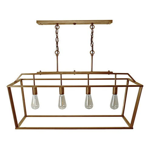 Pendant Four Light Pendant in Antique Brass (196|61522ABMED4)