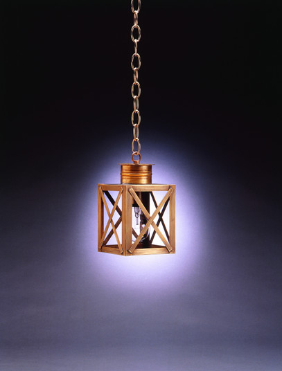 Suffolk One Light Hanging Lantern in Antique Brass (196|5012ABMEDCLR)