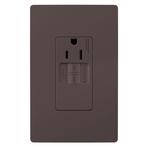 radiant Tamper-Resistant 15A Simplex Self-Test GFCI Receptacles with SafeLock Protection in Brown (246|1597TRSGL)