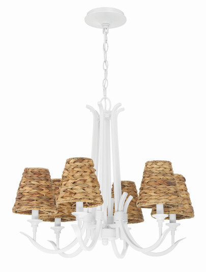 Kokomo Six Light Chandelier in Matte White (46|58326MWW)