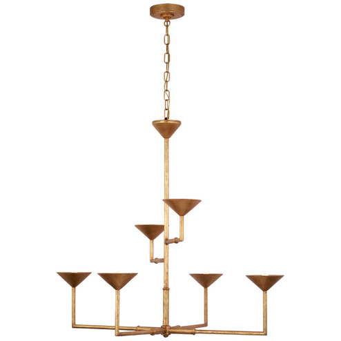 Eleanor LED Chandelier in Antique Gold Leaf (268|JN5172AGL)