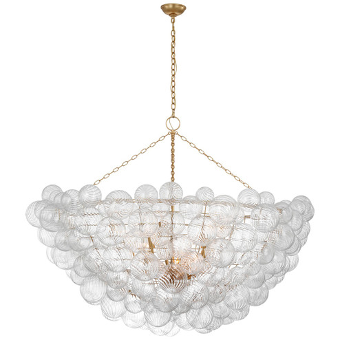 Talia LED Chandelier in Gild and Clear Swirled Glass (268|JN5124GCG)