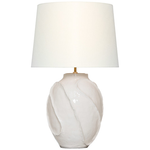 Idalia LED Table Lamp in Glossy White Crackle (268|ARN3684GWCL)