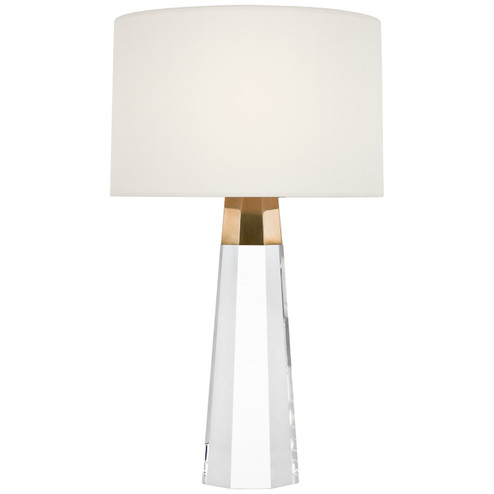 Olsen LED Accent Lamp in Crystal and Hand-Rubbed Antique Brass (268|ARN3028CGHABLCL)