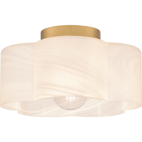 Quoizel Semi-Flush Mount One Light Semi Flush Mount in Brushed Weathered Brass (10|QSF6760BWS)