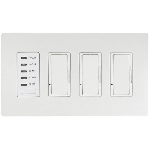 1 TIMER+3 DIMMER, COMPLETE, WH in White (40|EFSWTD3)
