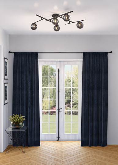 Modena Five Light Semi-Flush Mount in Black (78|AC11975SM)