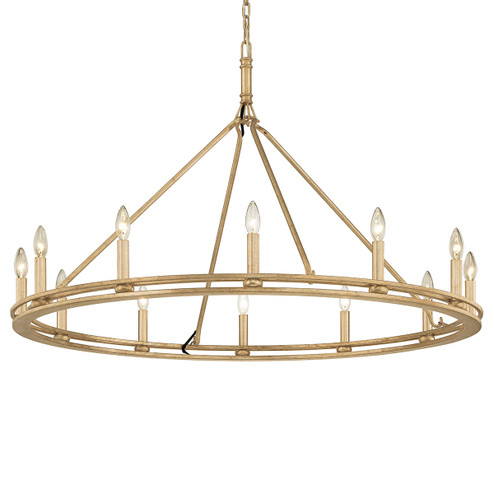 Sutton 12 Light Chandelier in Champagne Leaf (67|F6247CPL)