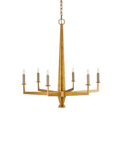 Goldfinch Six Light Chandelier in Washed Lucerne Gold (142|90001213)