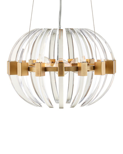 Coquette Three Light Chandelier in Clear/Antique Brass (142|90001193)