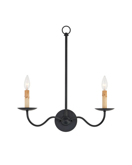 Saxon Two Light Wall Sconce in Zanzibar Black (142|50000265)