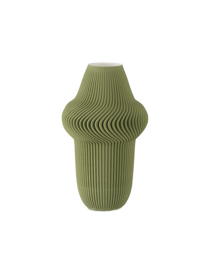 Green Plisse Vase in Green (142|12000894)