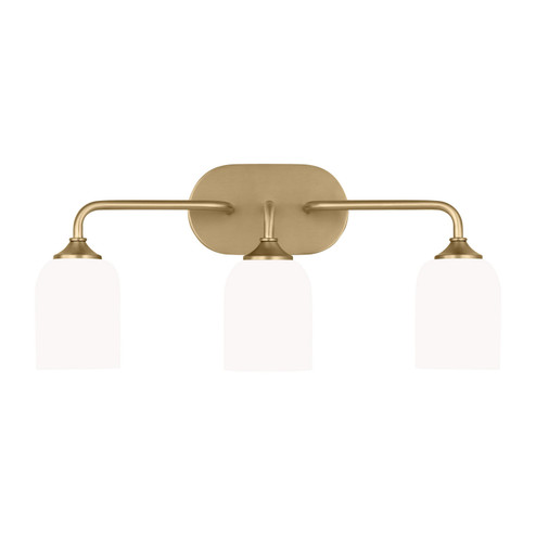 Emile Three Light Vanity in Satin Brass (1|GLV1023EN3SB)