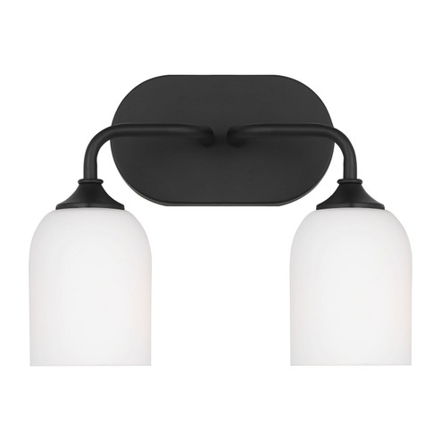 Emile Two Light Vanity in Midnight Black (1|GLV1022EN3MBK)