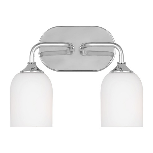 Emile Two Light Vanity in Chrome (1|GLV1022EN3CH)