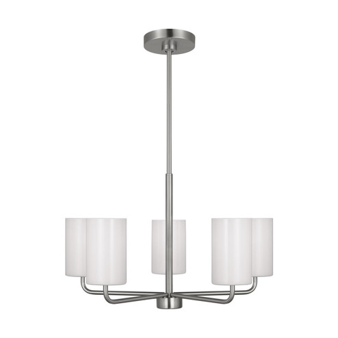 Rhett Five Light Chandelier in Brushed Steel (1|GLC1015EN3BS)