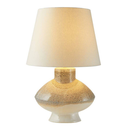 Ginn One Light Table Lamp in Pebble Reactive/Antique Brass/Off-White/Off-White (314|PTC33103)