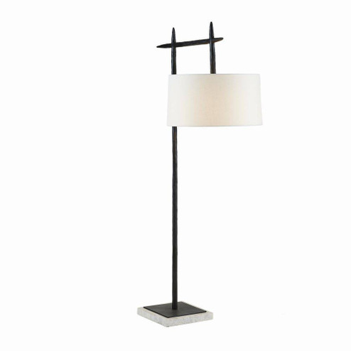 Eileen One Light Floor Lamp in Blackened Iron/White/Off-White/Off-White (314|PFI10SH053)