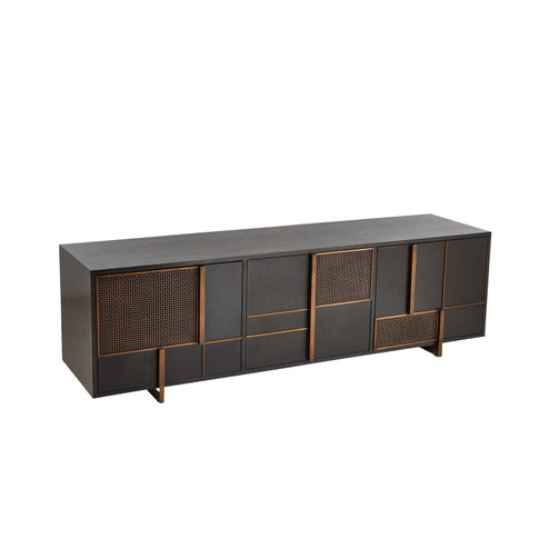Demi Credenza in Ebony/Antique Brass/Ebony (314|FZS11)