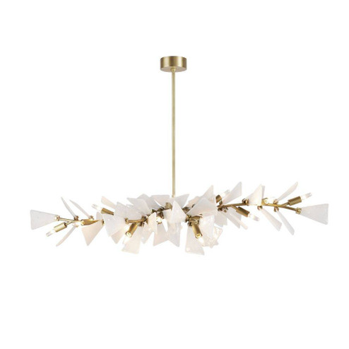 Delmar 12 Light Chandelier in Clear Seedy/Antique Brass (314|DLC25)