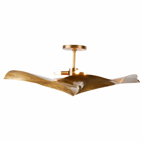 Daniella Three Light Flush Mount in Vintage Brass (314|DFI05)